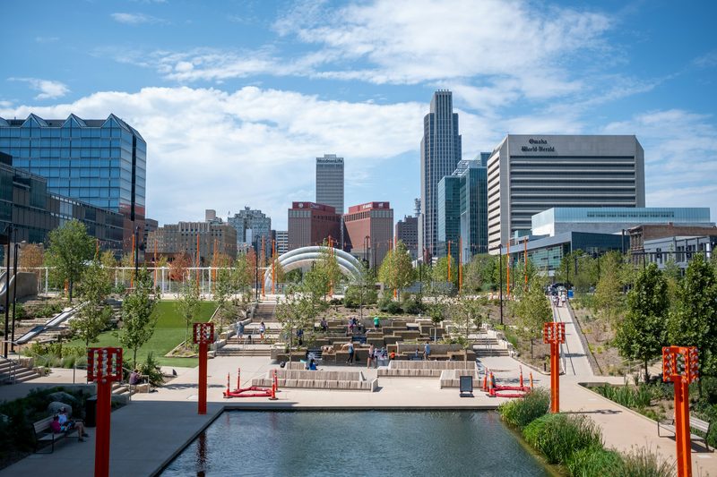 Downtown Omaha from the Gene Leahy Mall